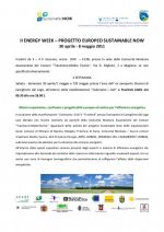 II energy week - progetto europeo sustainable now 